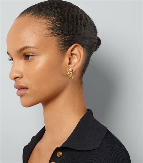 gucci icon hoop earrings|gucci interlocking gg earrings.